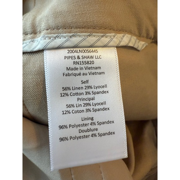 NWT Veronica Beard Thomas Skort Beige Linen Blend Mini Skirt‎ Shorts Size 4 - Picture 8 of 9